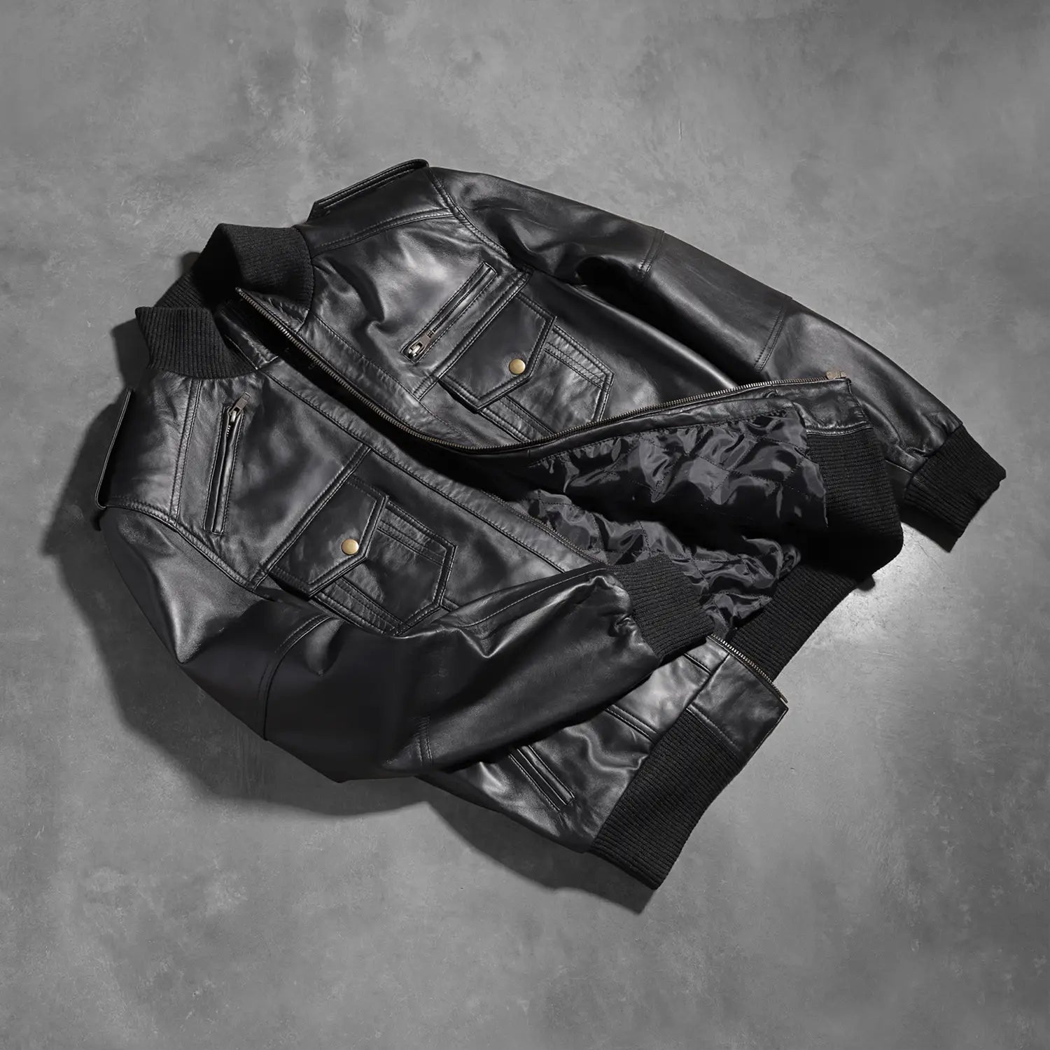 Jack Black real sheepskin  Leather Bomber Jacket