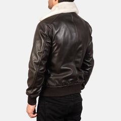 William G-1 Brown Leather Bomber Jacket