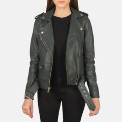 Ilia Black Leather Biker Jacket