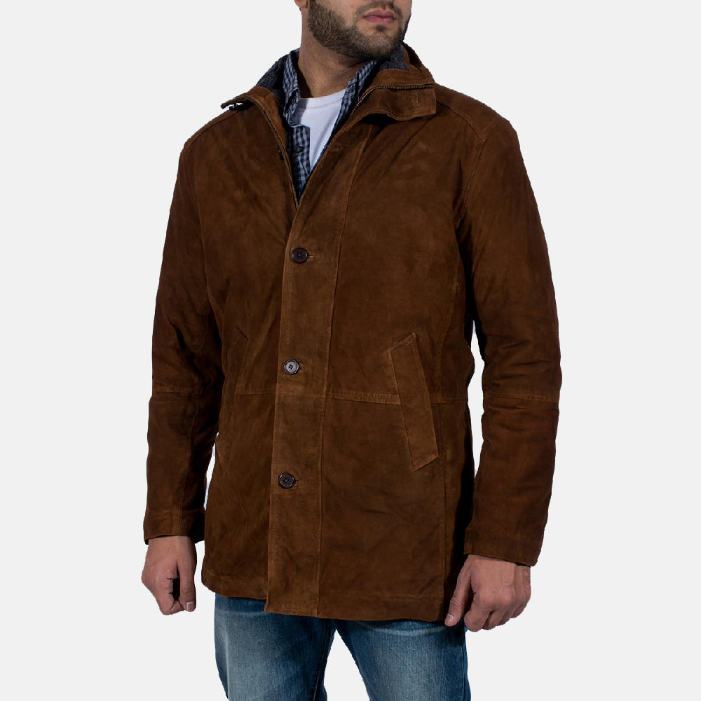 Mens Brown Suede Jacket
