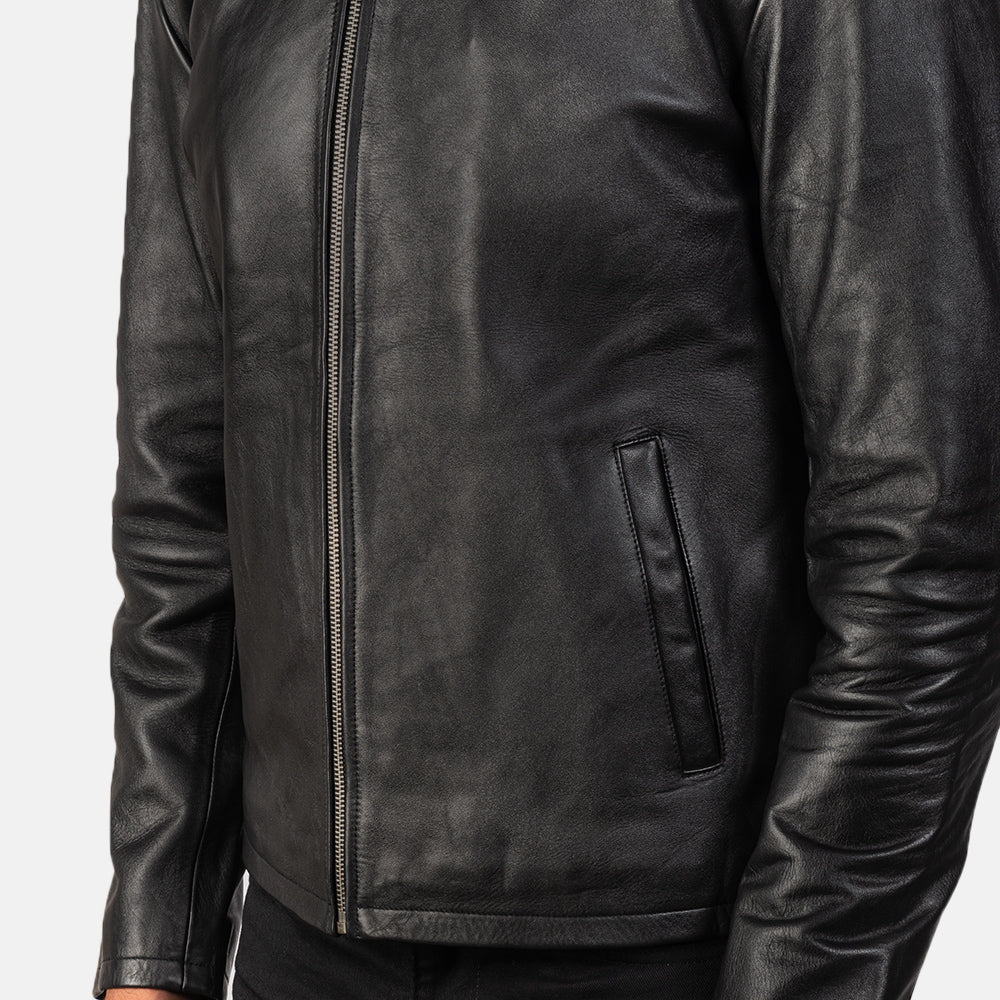 Arthur Black Leather Biker Jacket