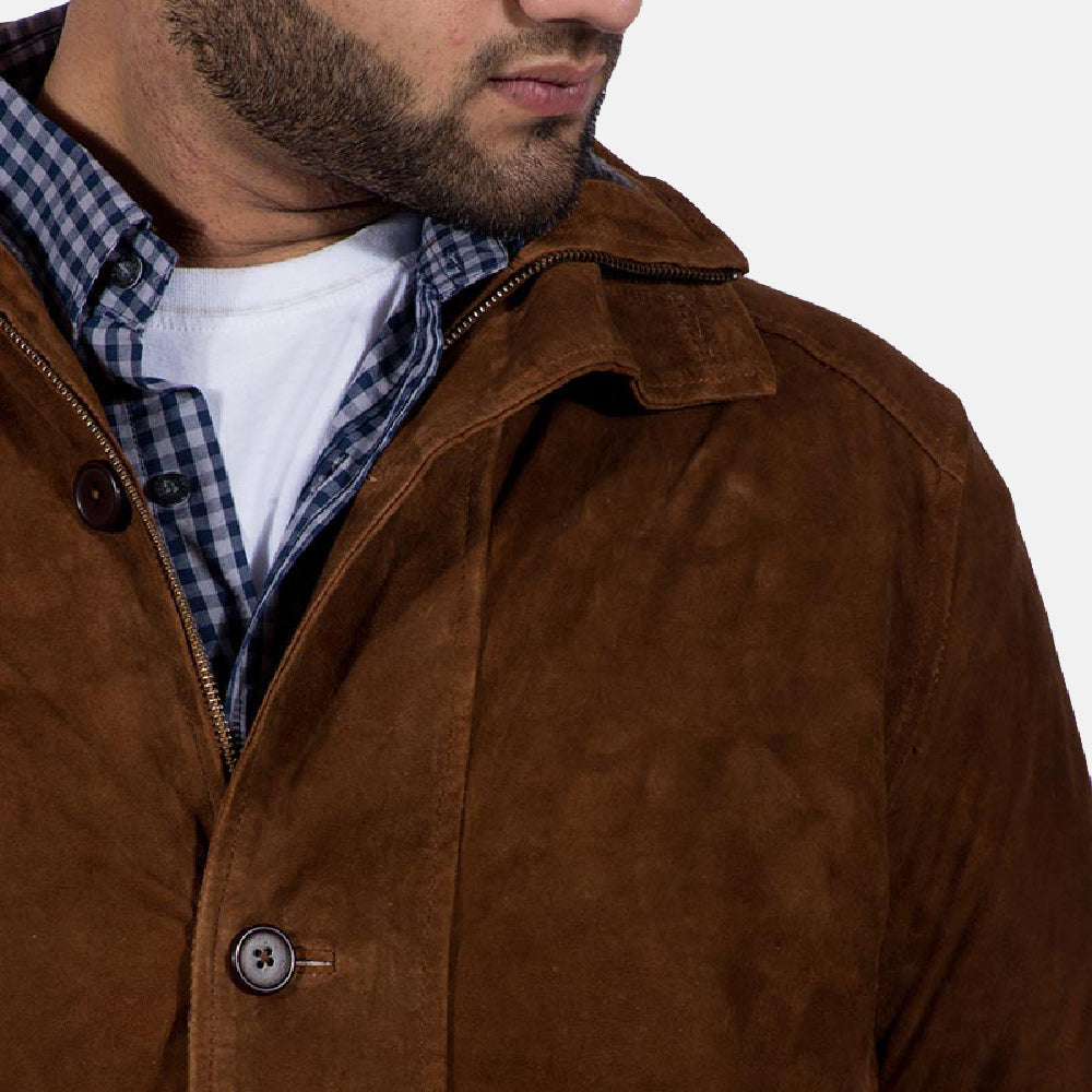 Mens Brown Suede Jacket