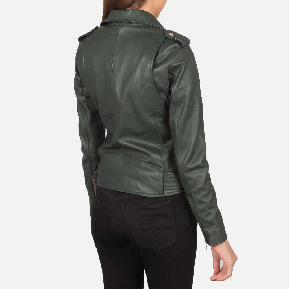 Ilia Black Leather Biker Jacket