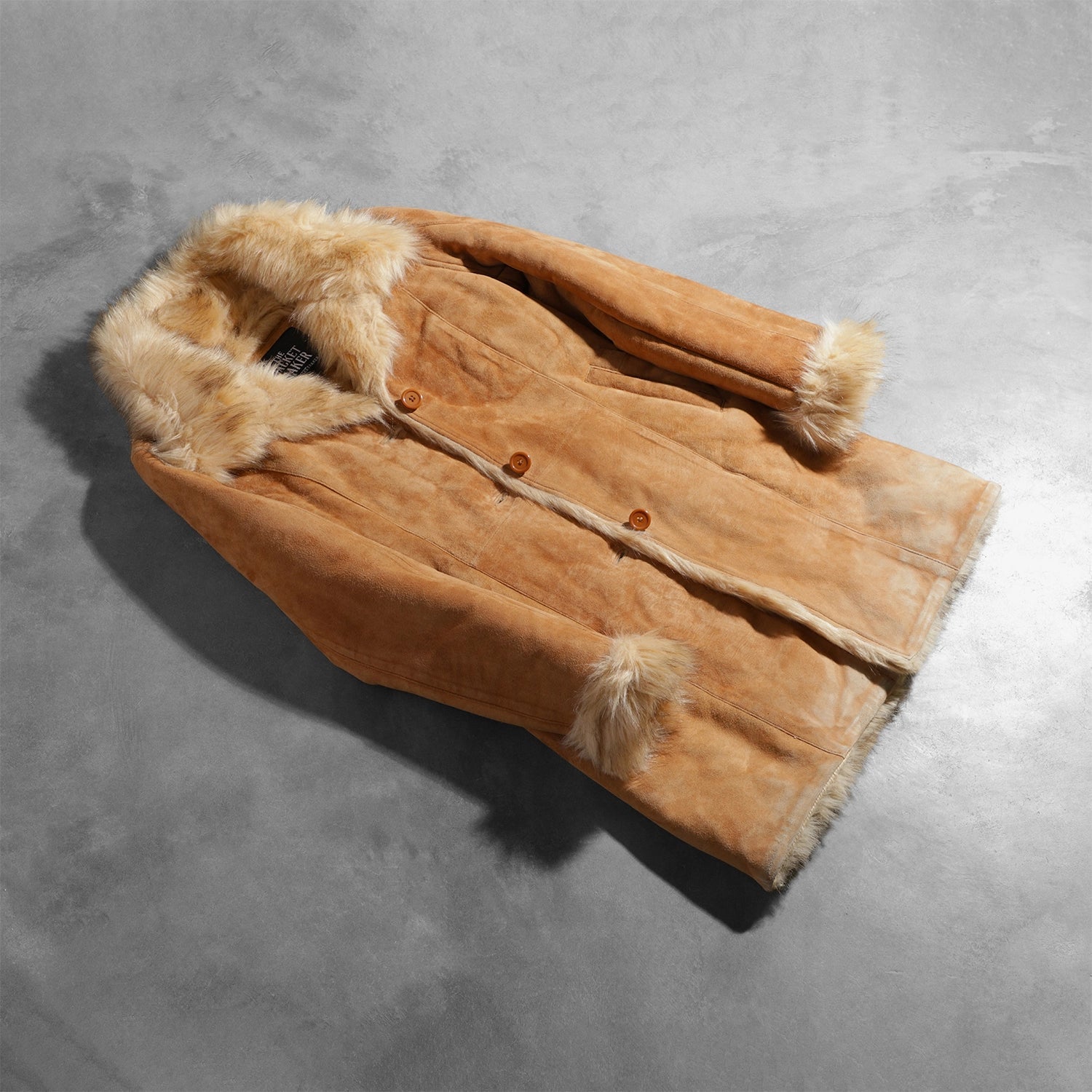 Noris Shearling Beige Leather Coat for women