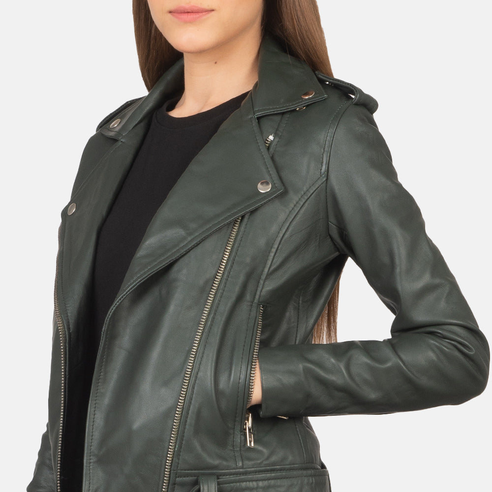 Ilia Black Leather Biker Jacket