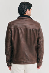 Real sheepskin biker leather Jacket