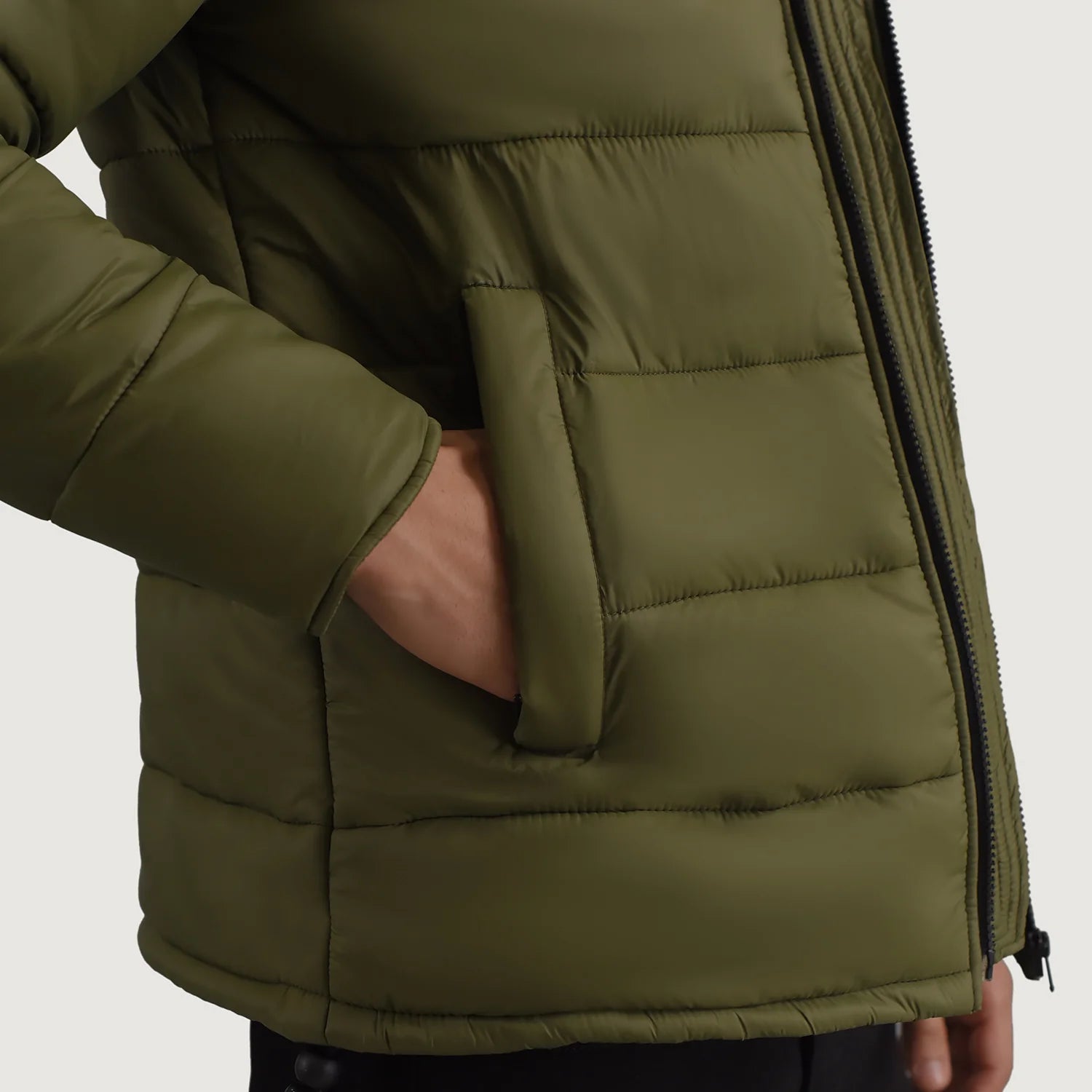 Eric Green Hooded Puffer Jacket