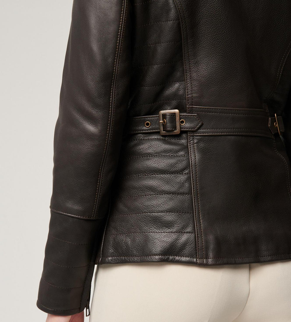 Women Unique Style Real Leather Jacket