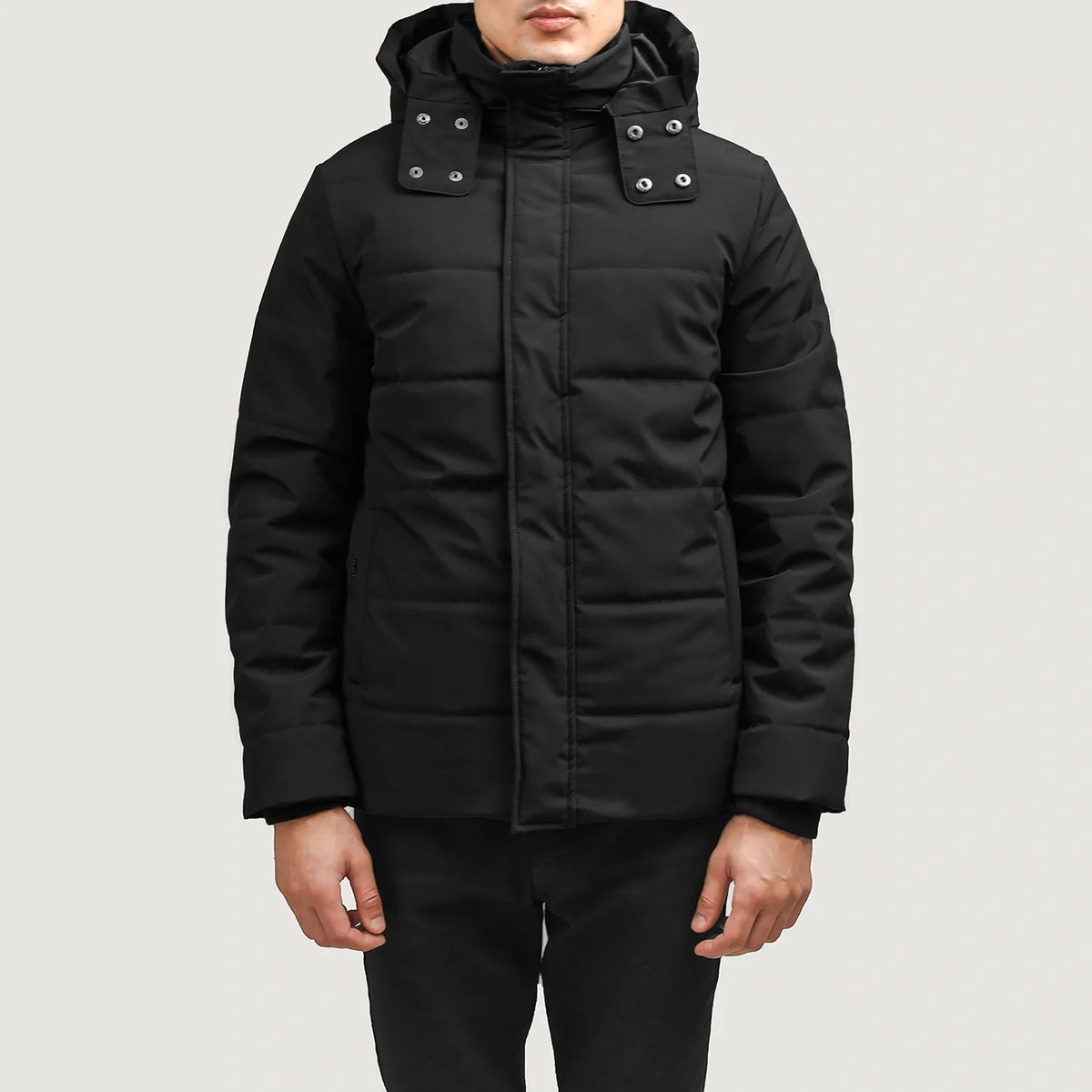 Richard Black Hooded Down Puffer Jacket