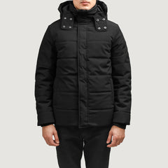 Richard Black Hooded Down Puffer Jacket