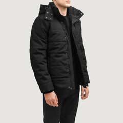 Richard Black Hooded Down Puffer Jacket