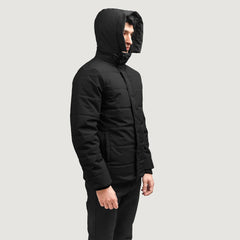 Richard Black Hooded Down Puffer Jacket