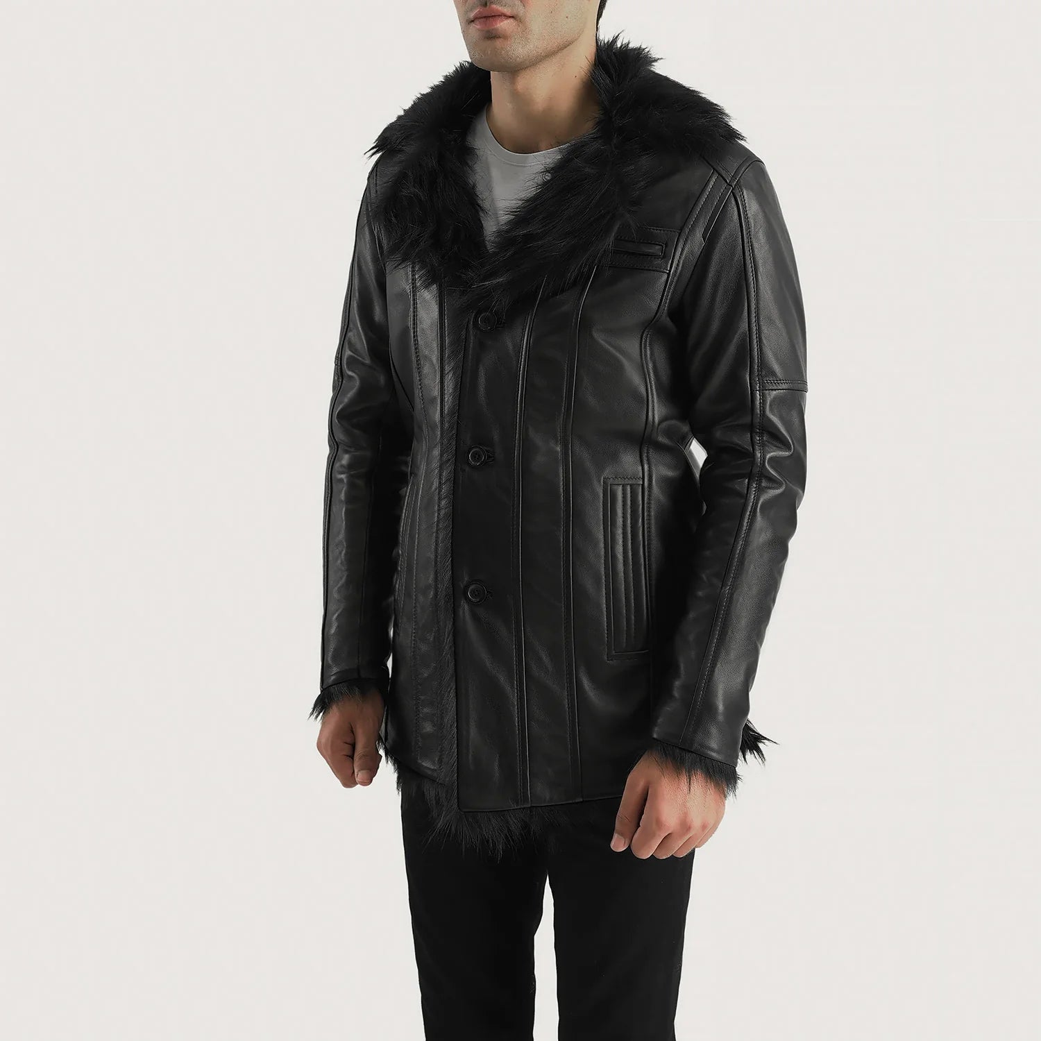 Black Leather Coat