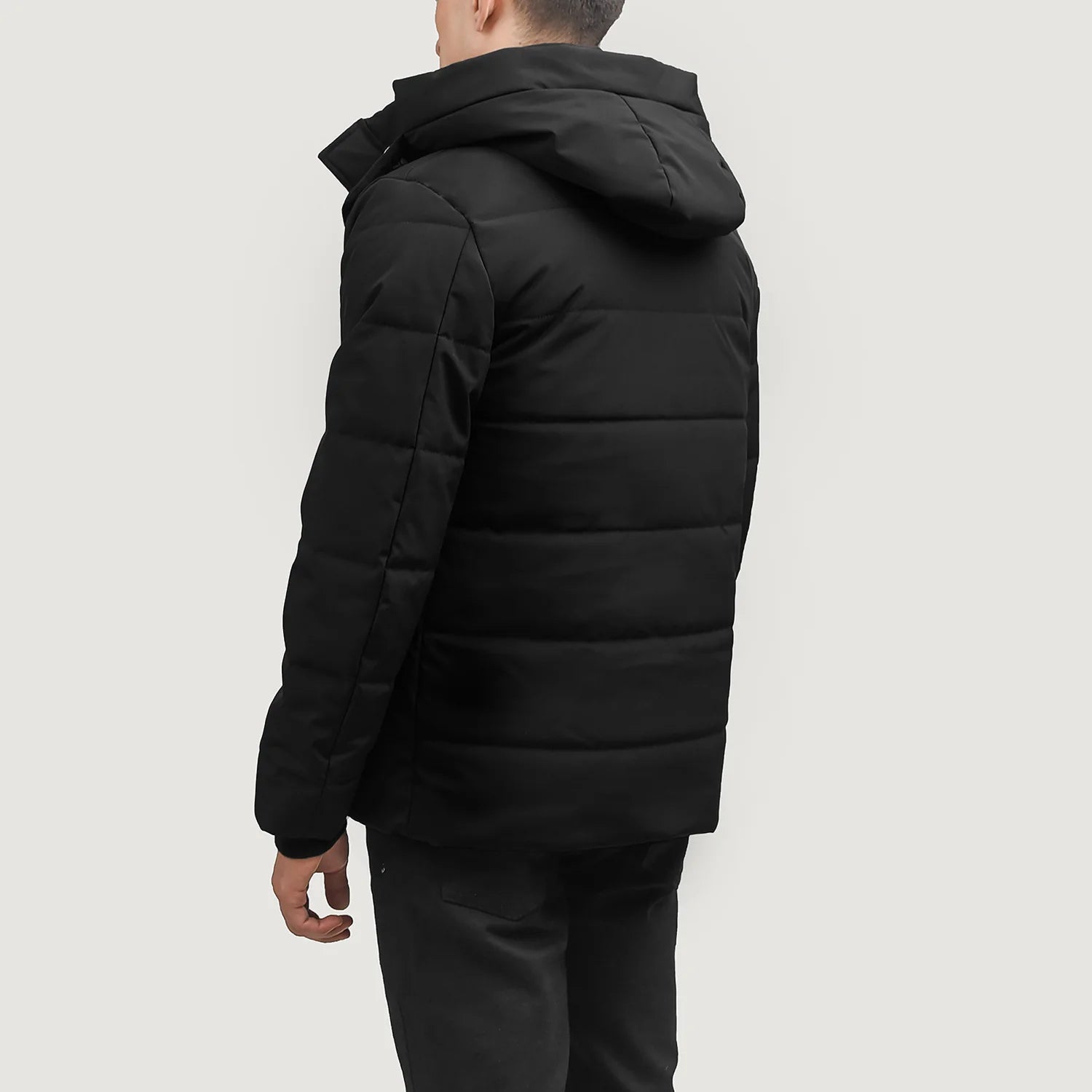 Richard Black Hooded Down Puffer Jacket