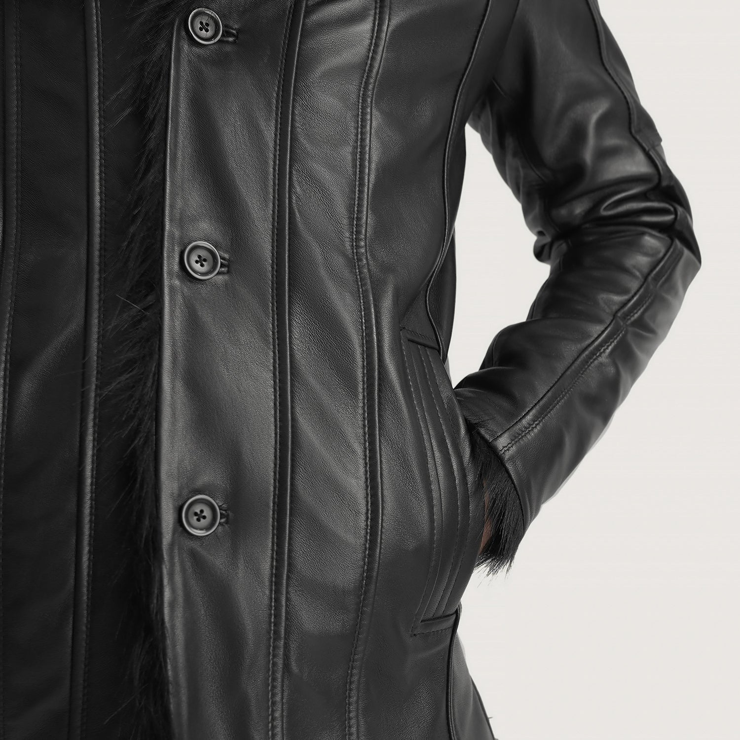 Black Leather Coat