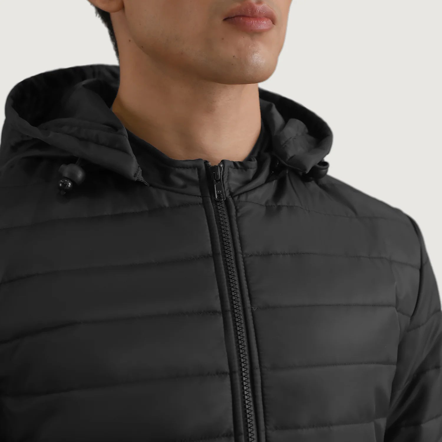 Rocky Black Hooded Puffer mens Jacket