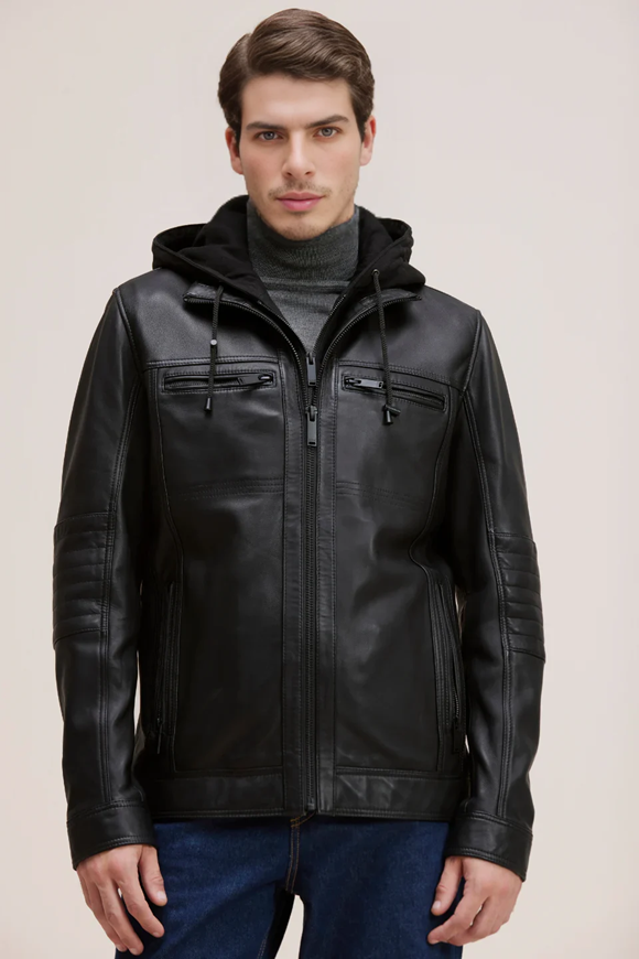 The PrimeFit Urban Biker Leather Jacket for men