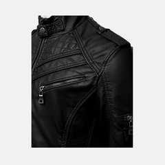 Shawn Genuine Real Leather Biker Jacket Mens