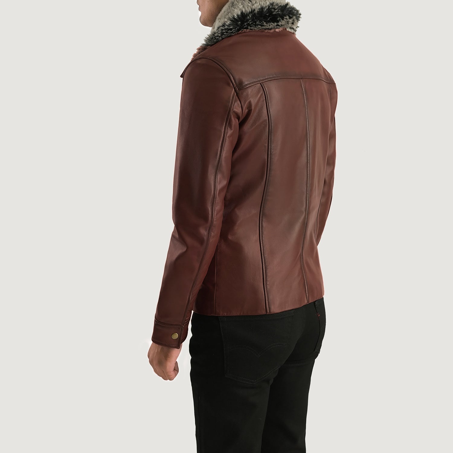 Rashad Hart Fur Brown Leather Jacket
