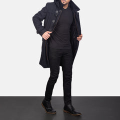 Rock Black Leather Coat