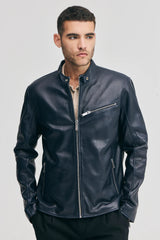 Rohan Biker leather jacket  Real sheepskin leather jacket