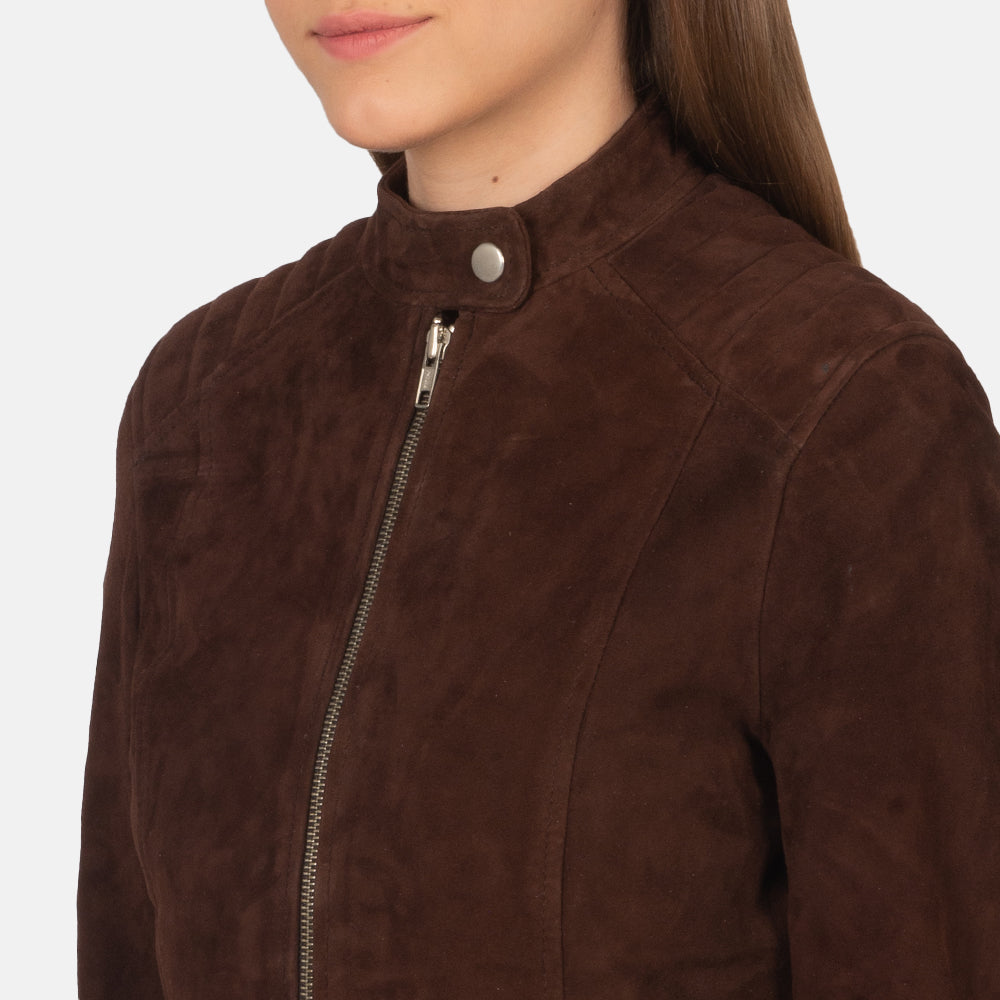 Ripel Mocha Suede women Biker Jacket
