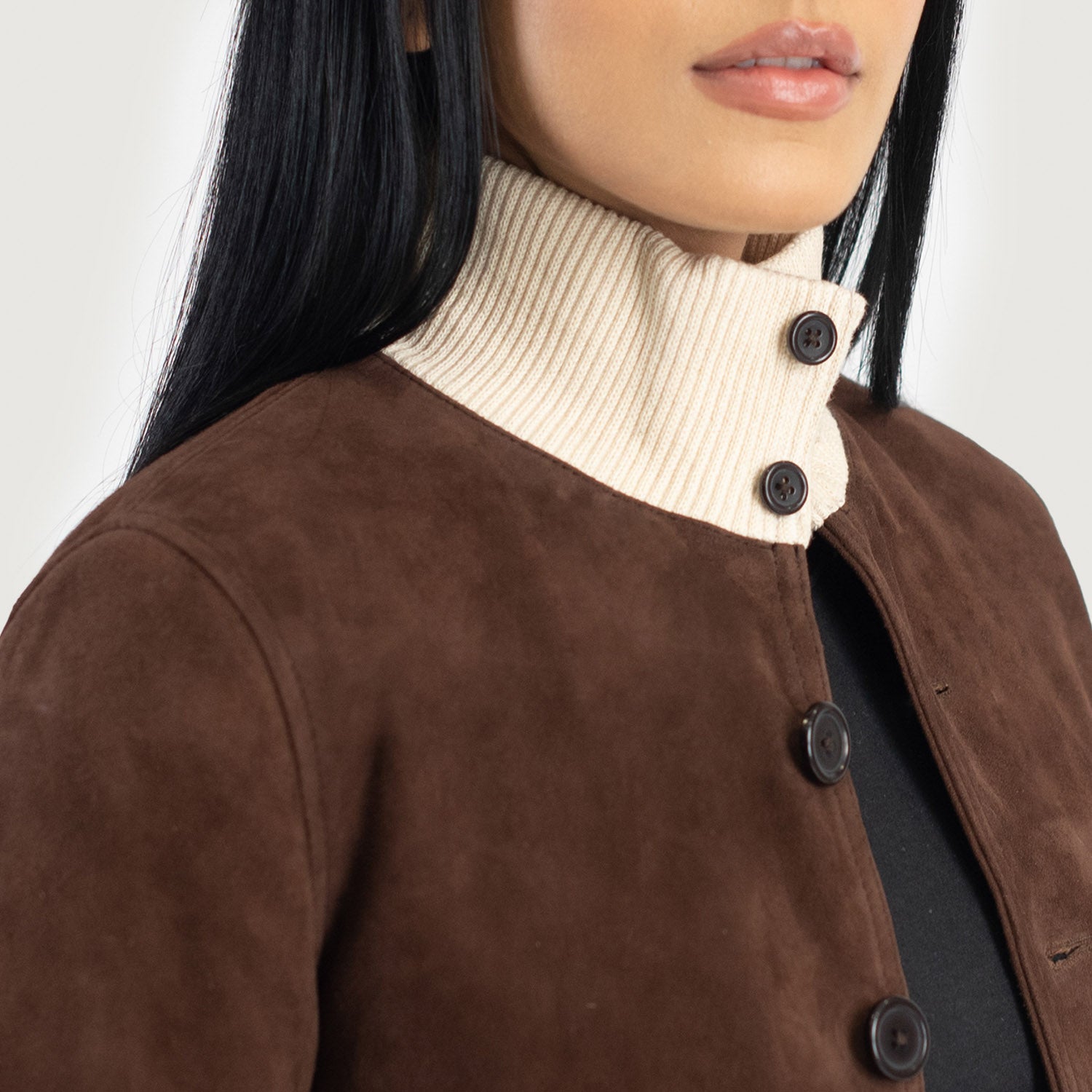 Women A1 Mocha Suede Bomber stylish Jacket