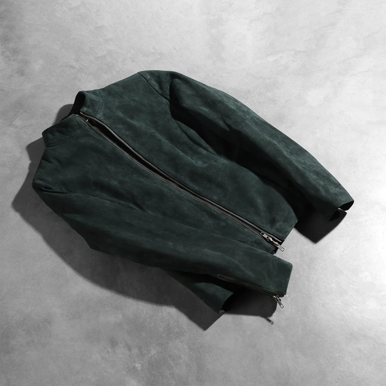 Jotean Green Suede women Biker Jacket