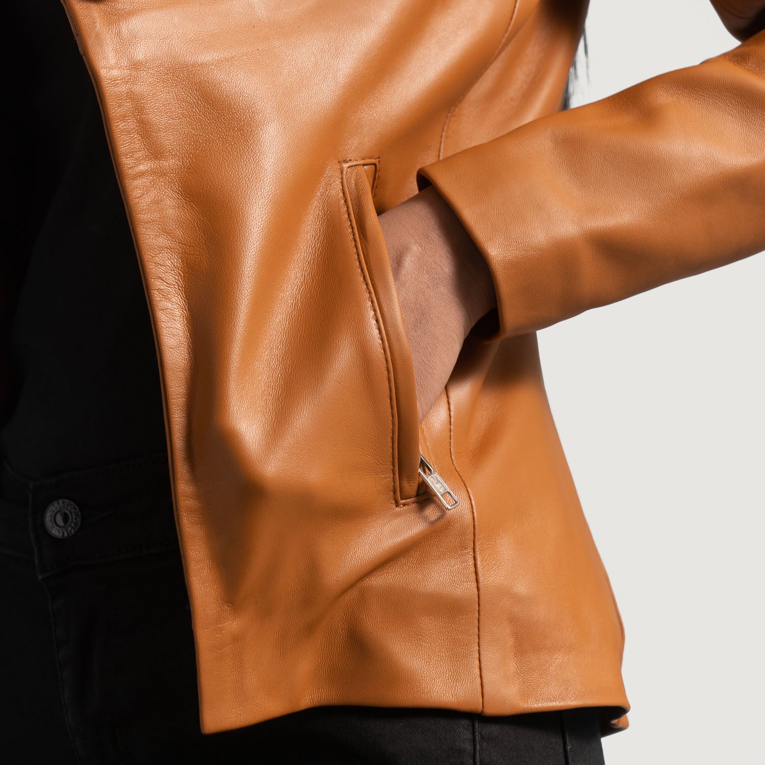 Nortas Brown Leather Blazer Women Jacket