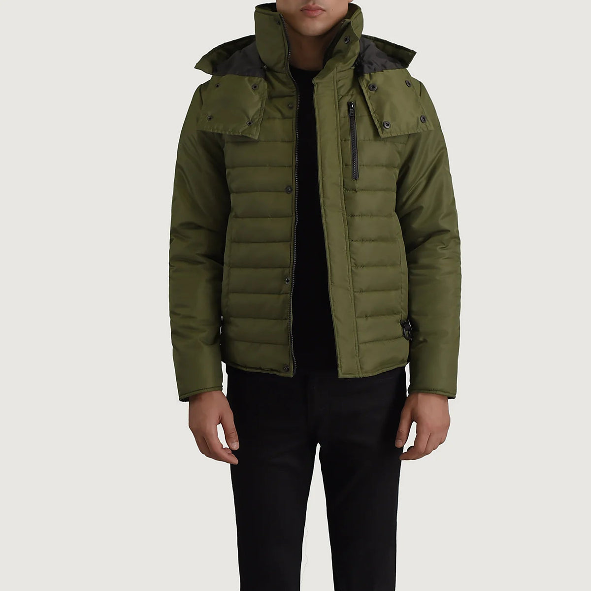 Marshal Green Hooded Puffer Jacket
