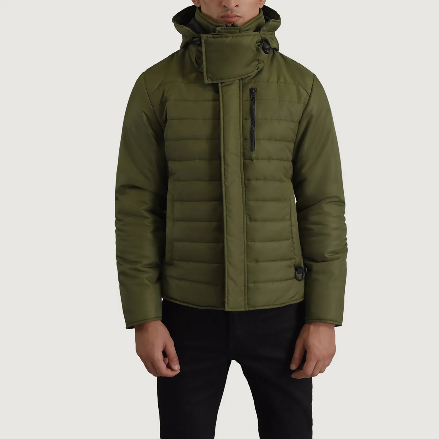 Marshal Green Hooded Puffer Jacket