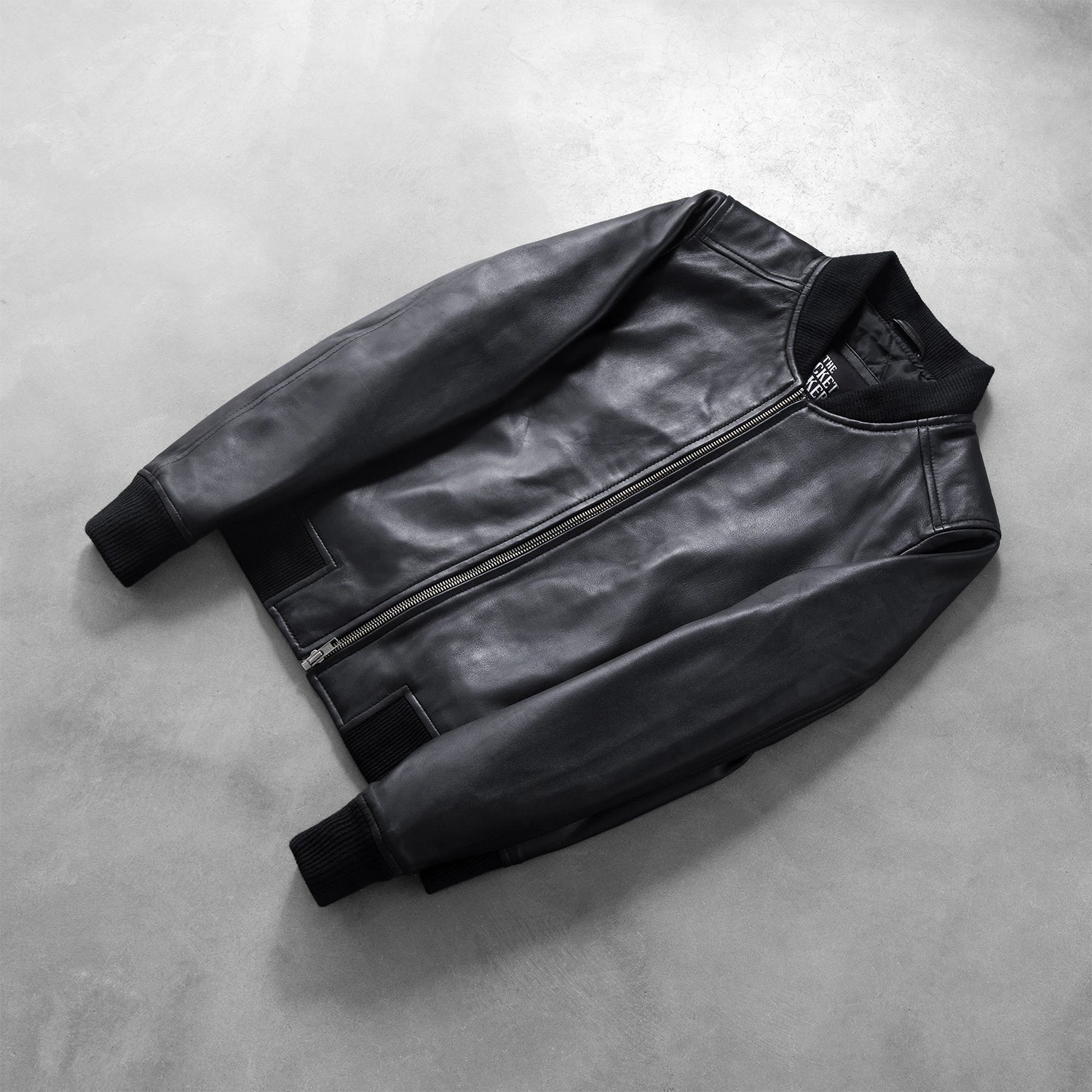 Women Black Leather Bomber Jacket