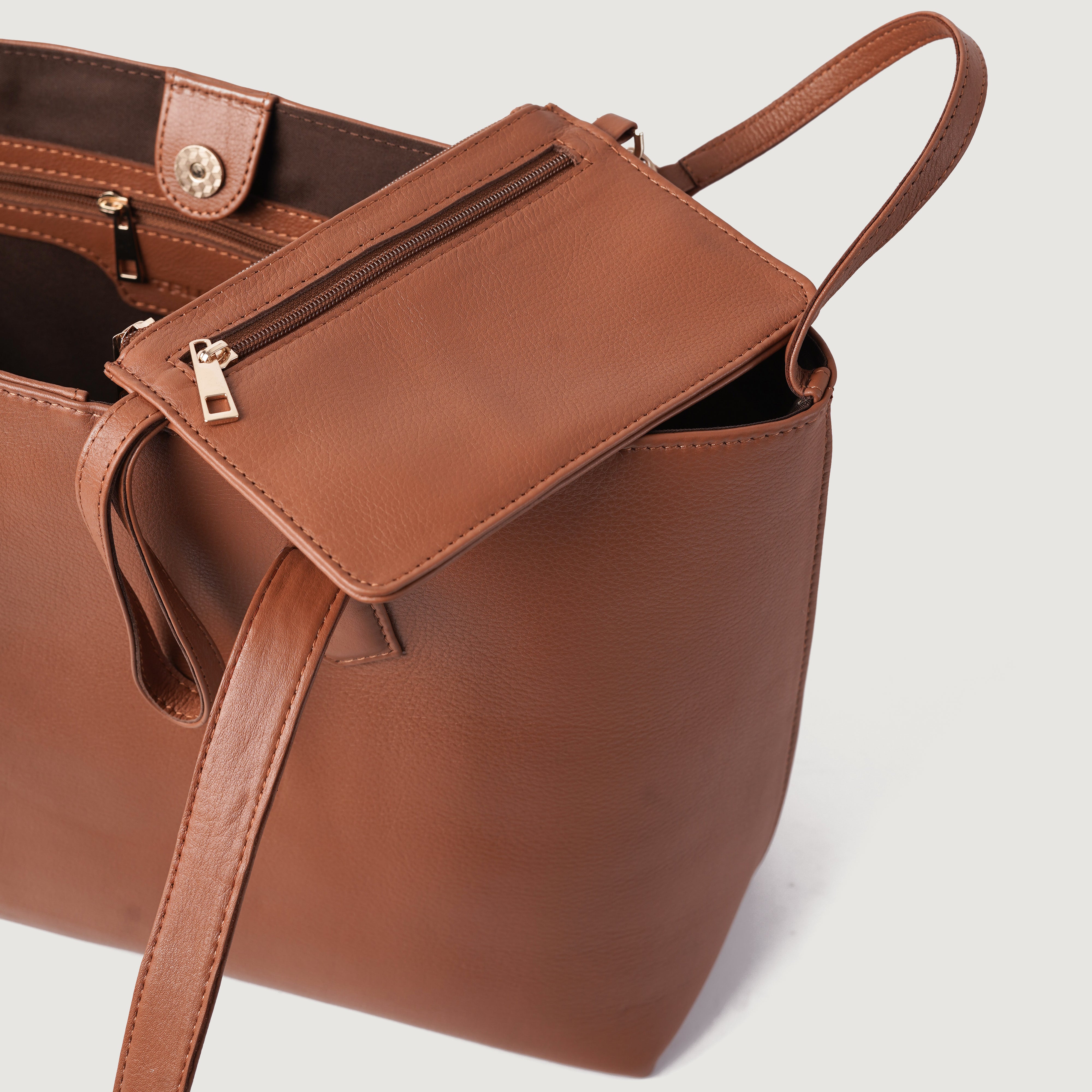 Women Brown Leather Tote Bag