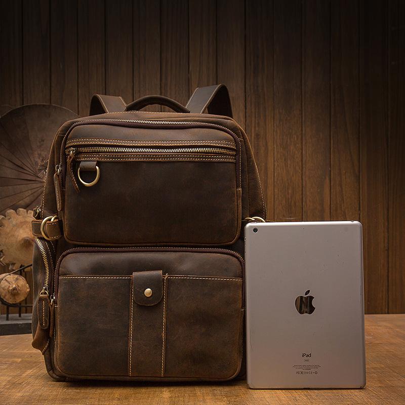 Brown Leather Backpack