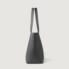 Women  Grey Leather Tote Bag