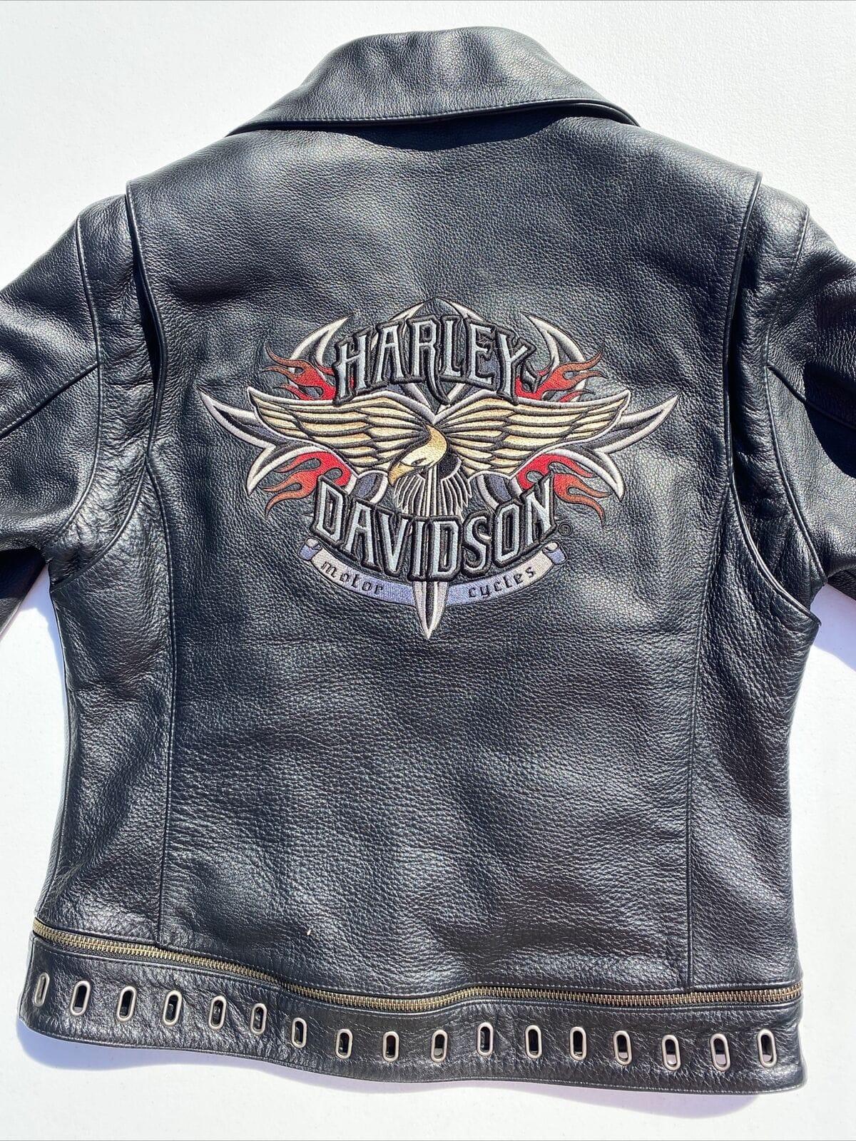Harley Davidson Road Angel High Quality Motorcycle Cowhide Leather Jacket for Women - MNCLeather