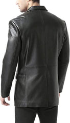 Premium Black Real Lambskin Leather Sports Coat for Formal and Casual Wear - MNCLeather