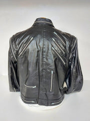 Rare Find MJ's Beat it Up Rocker Real Black Leather Jacket for Men - MNCLeather